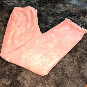 SHEIN Pink Tie-Dye Jeans